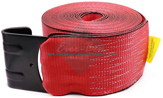 100mm 4inch high quality truck winch strap lashing with black flat hook.jpg